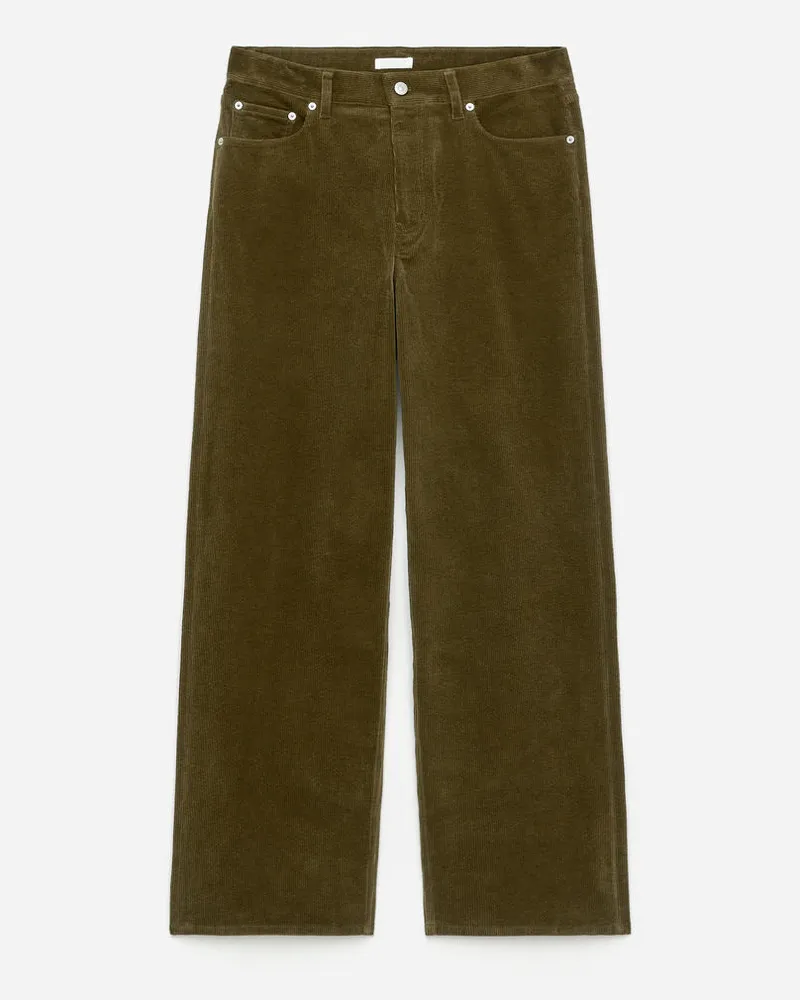 Arket CORAL Wide Cordhose -Grün Grün