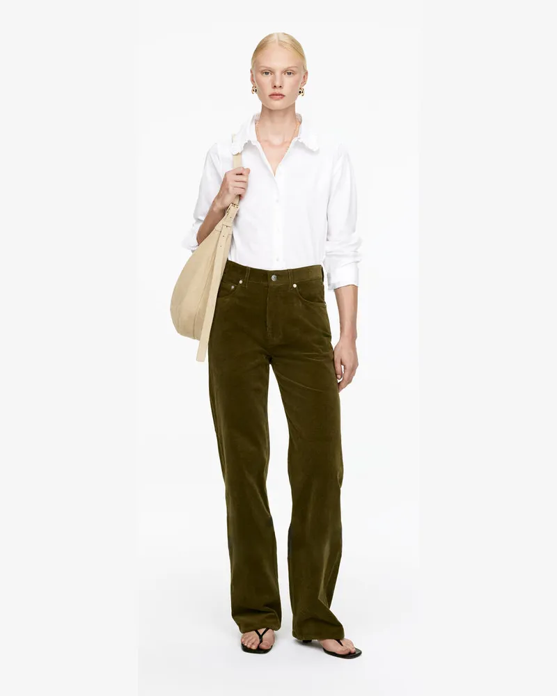 Arket CORAL Wide Cordhose -Grün Grün