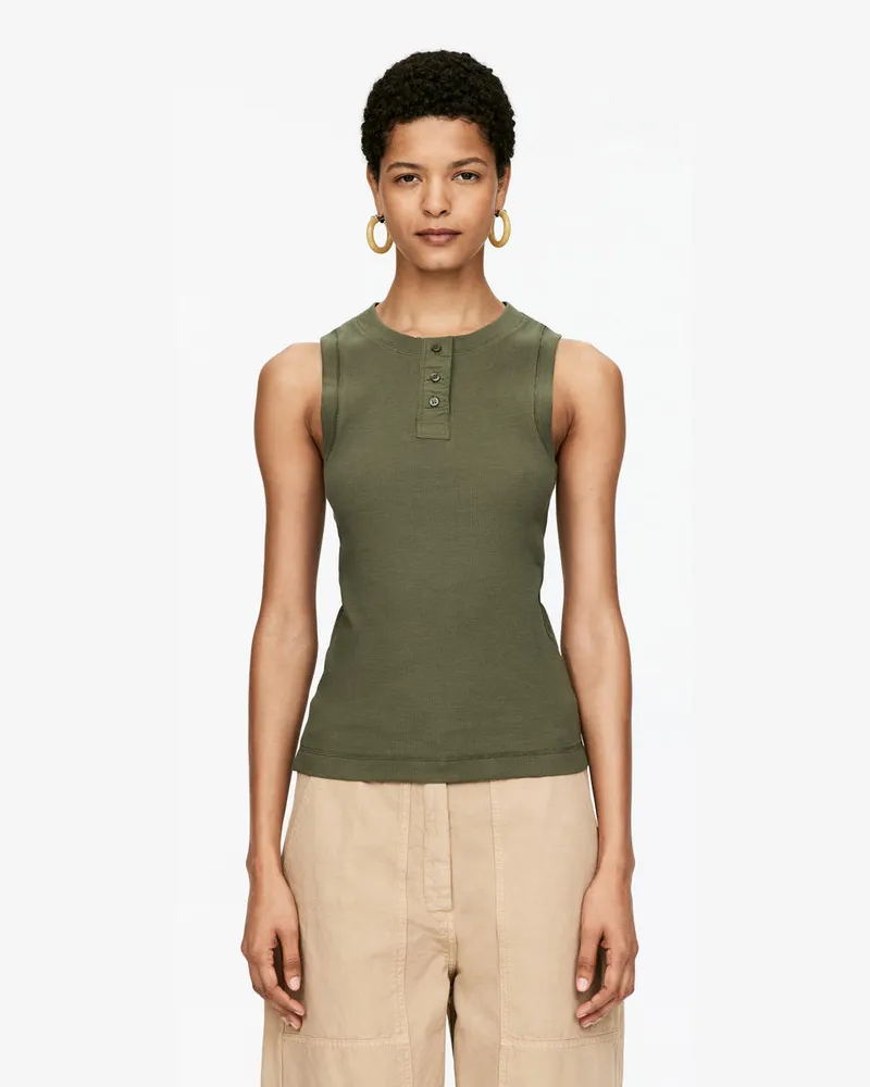 Arket Geripptes Tanktop -Grün Grün