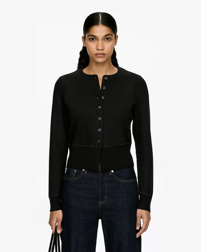 Arket Strickjacke Aus Wollmischung -Schwarz Schwarz