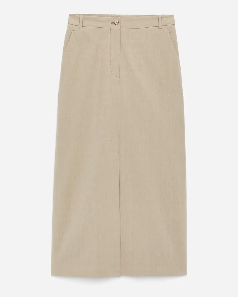 Arket Rock Aus Baumwolle Und Leinen - Beige Taupe