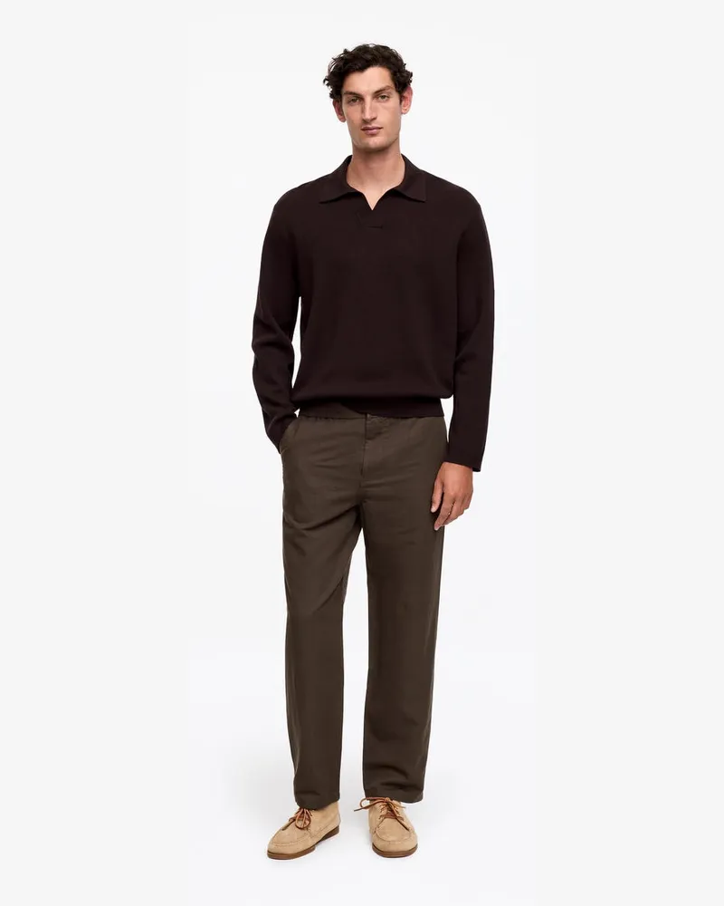 Arket Hose Aus Leinenmix -Braun Braun