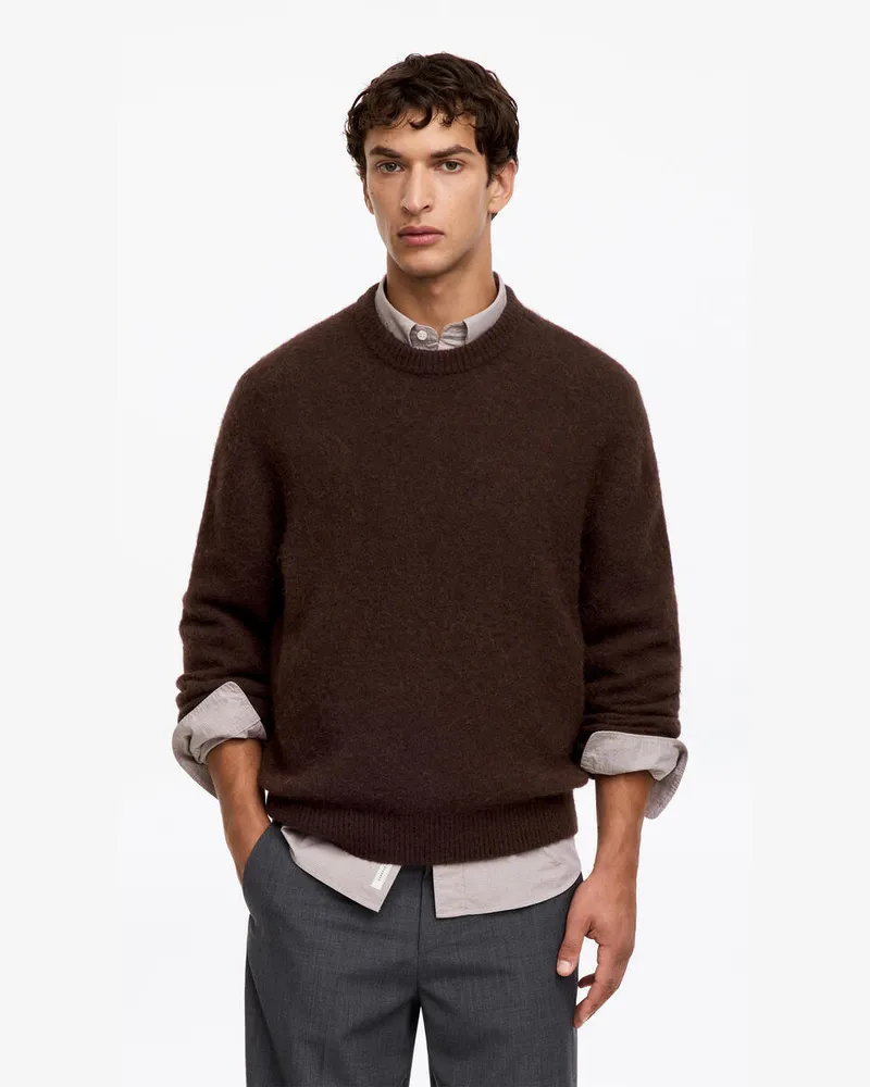 Arket Pullover Aus Alpaka- Und Merinowolle -Braun Braun