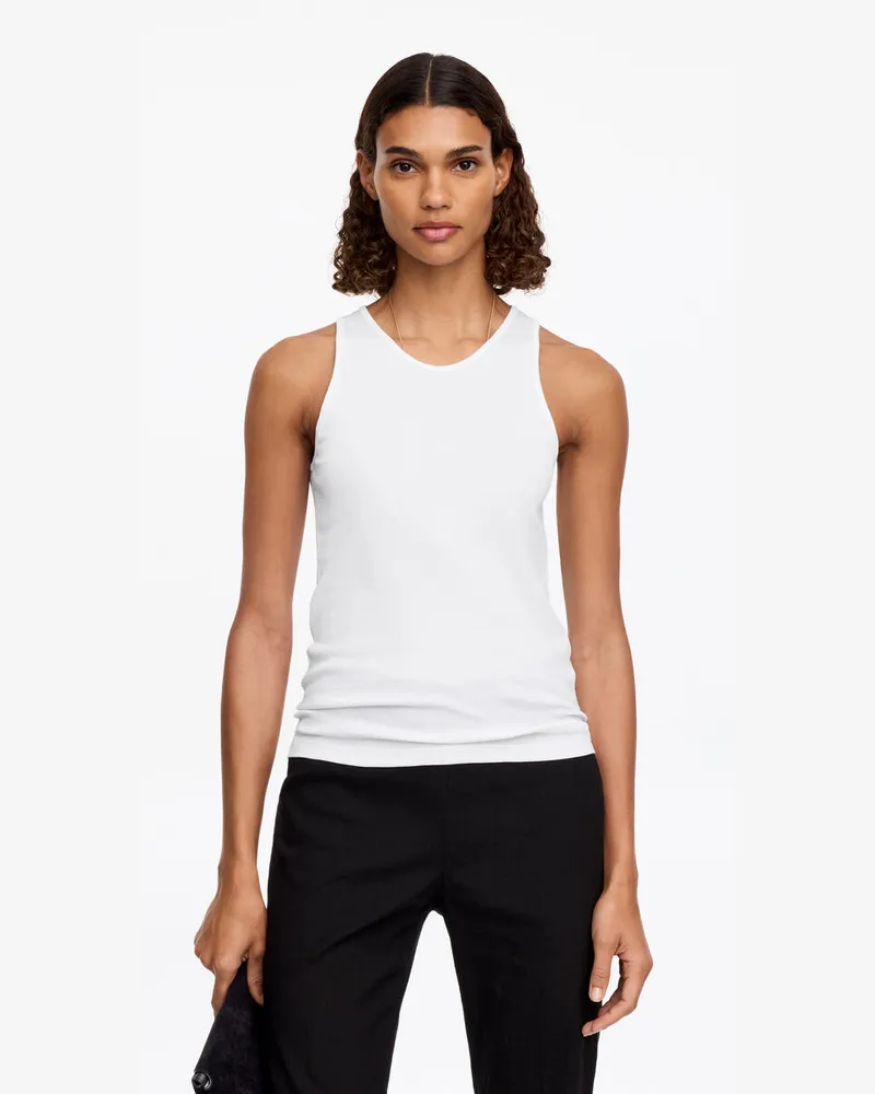 Arket Geripptes Tanktop -Weiß Weiß