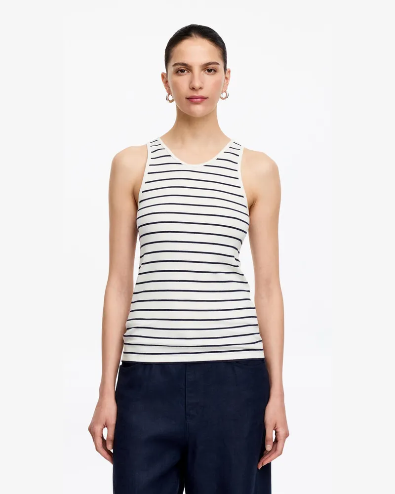 Arket Geripptes Tanktop -Weiß Weiß