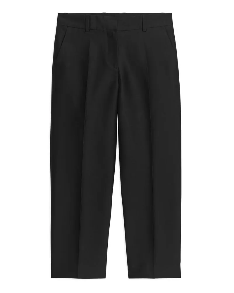 Arket Verkürzte Hose Aus Lyocell - Schwarz Schwarz