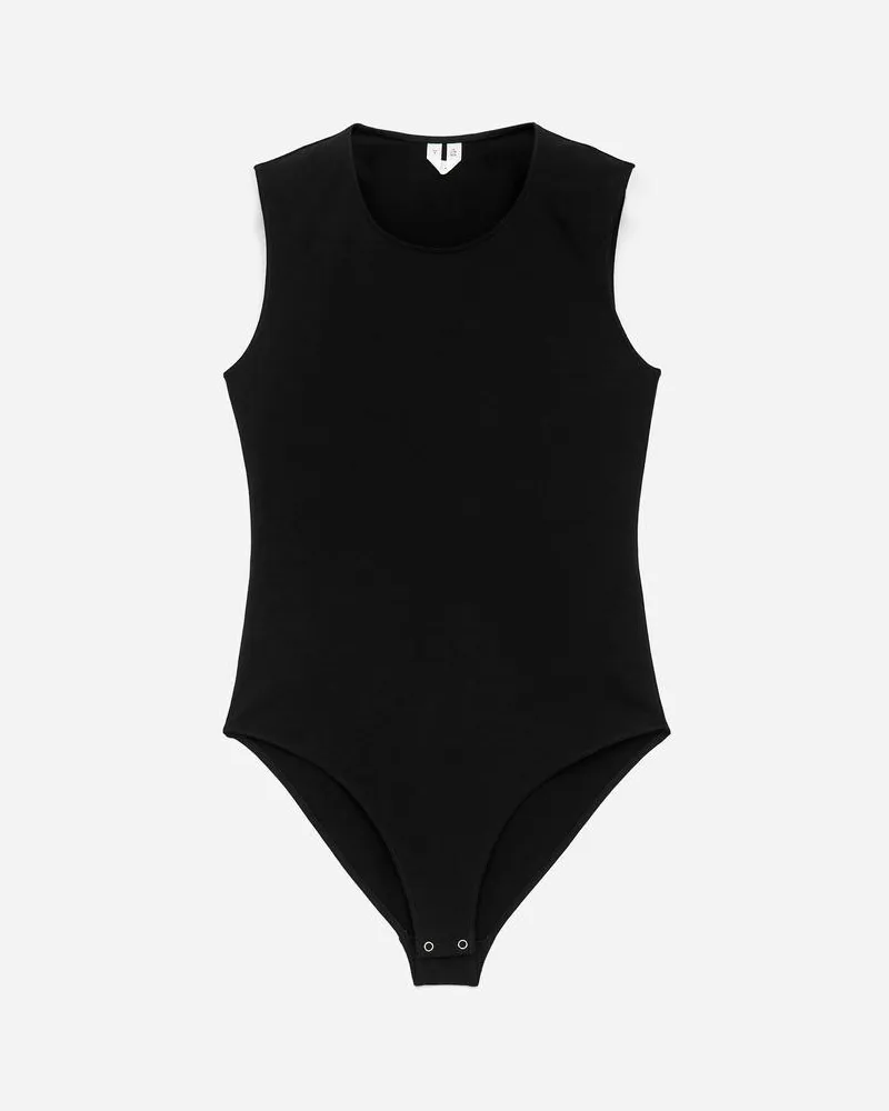 Arket Ärmelloser Body -Schwarz Schwarz