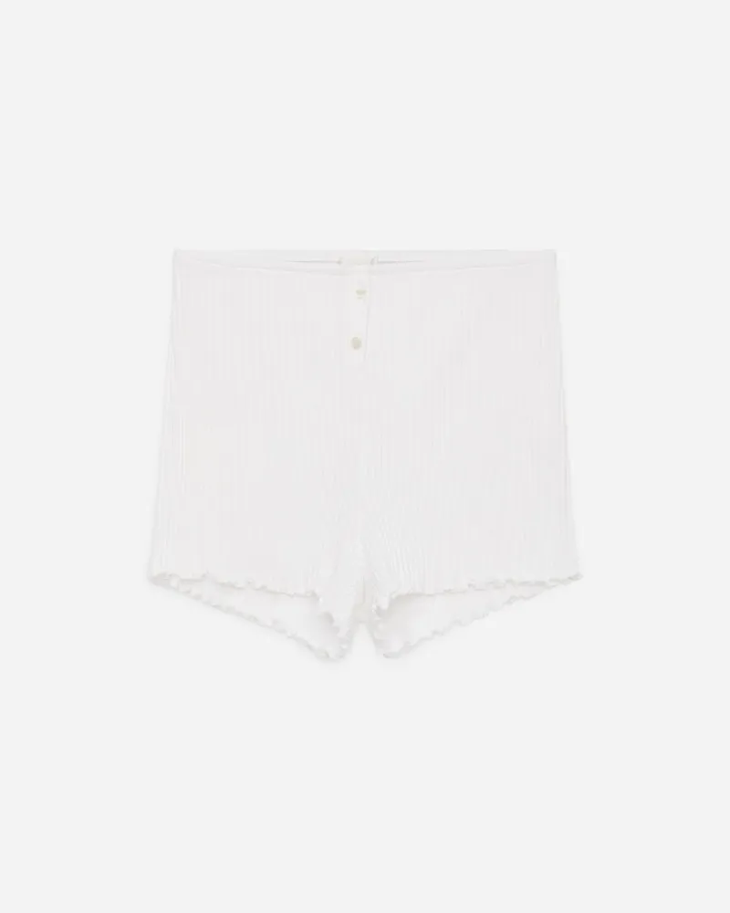 Arket Pointelle-Shorts Aus Baumwolle -Weiß Weiß
