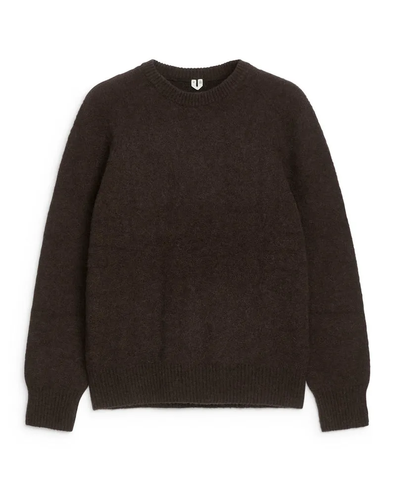 Arket Pullover Aus Alpaka Und Merino - Braun Dunkelbraun