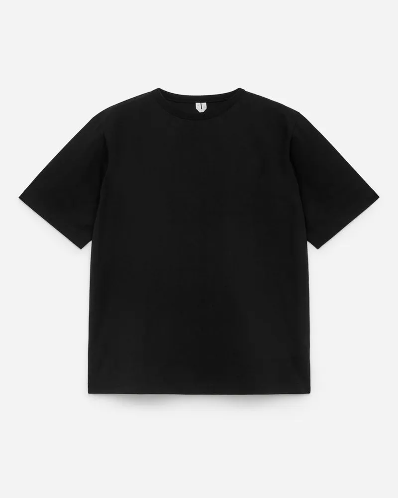 Arket Schweres T-Shirt - Schwarz Schwarz