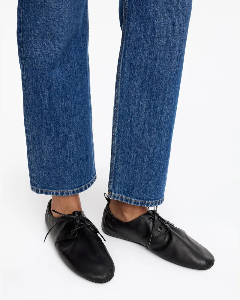 Arket Schnürschuh Aus Weichem Leder -Schwarz Schwarz