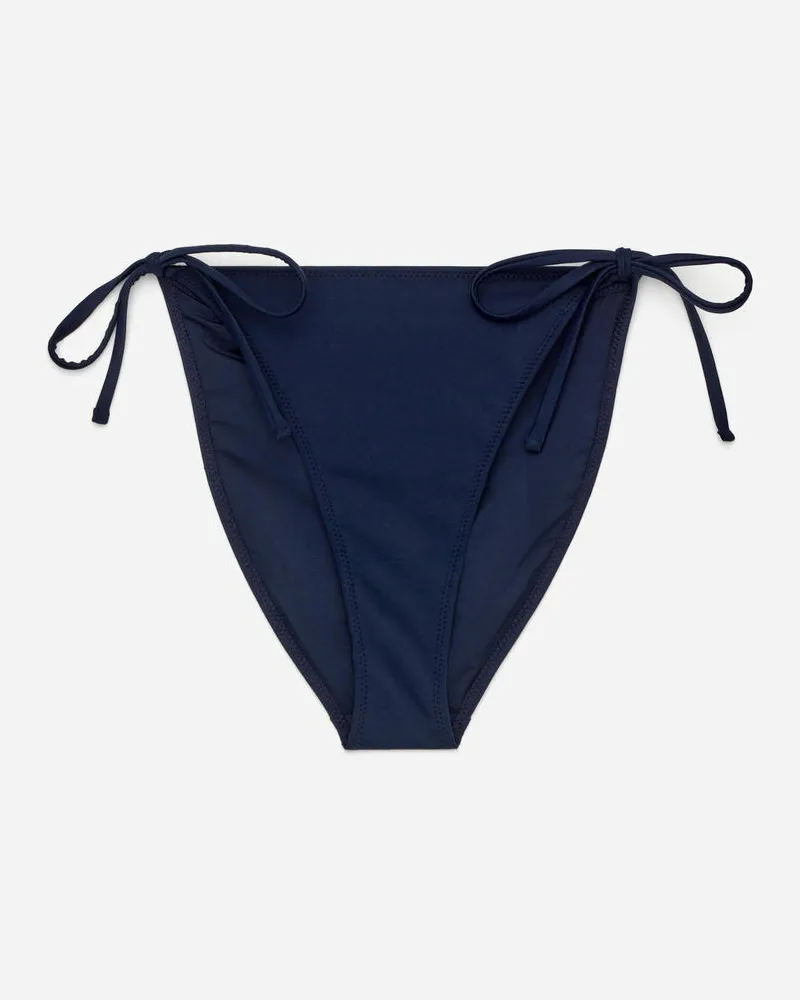 Arket Bikinitanga Mit Schnürung - Blau Dunkelblau