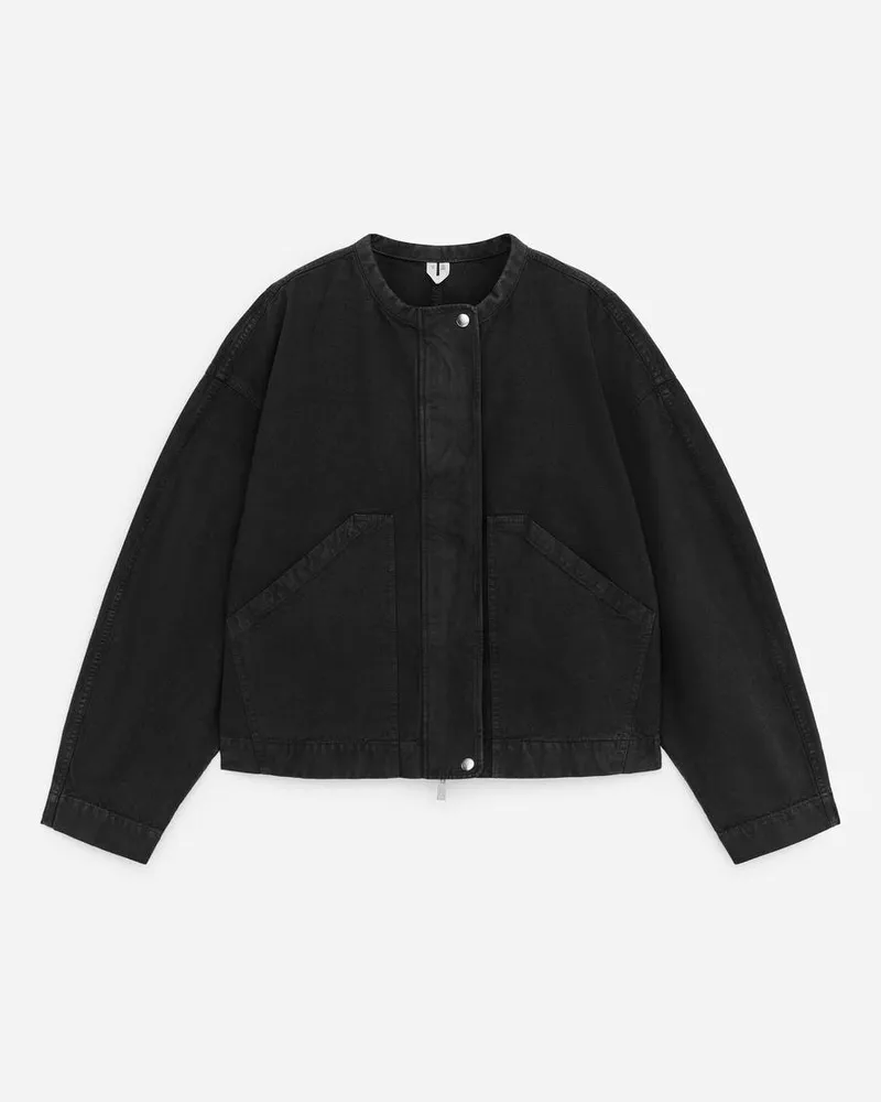 Arket Jacke Aus Baumwolle -Schwarz Schwarz