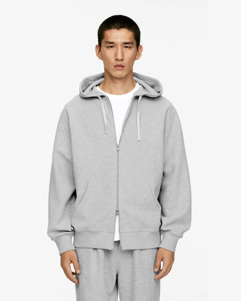Arket Kapuzenpullover Mit Reißverschluss -Grau Grau