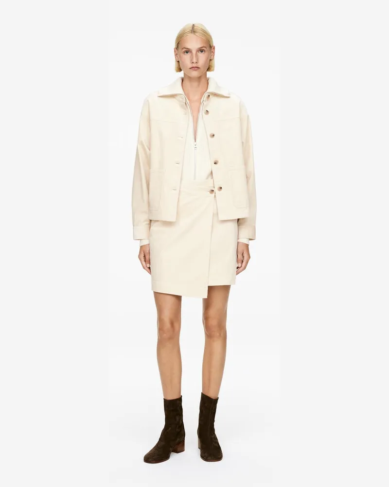 Arket Wickelrock Aus Cord -Beige Beige