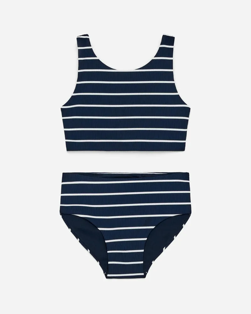 Arket Gerippter Bikini LSF50+ -Blau Blau