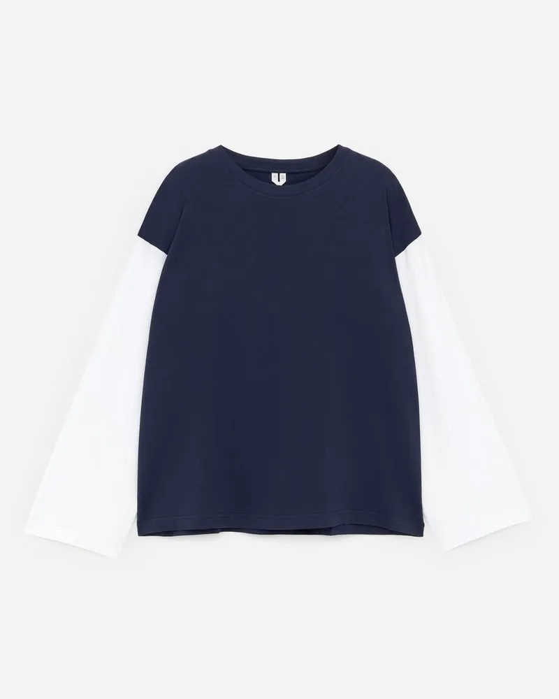 Arket Lockeres Langarmshirt -Blau Blau