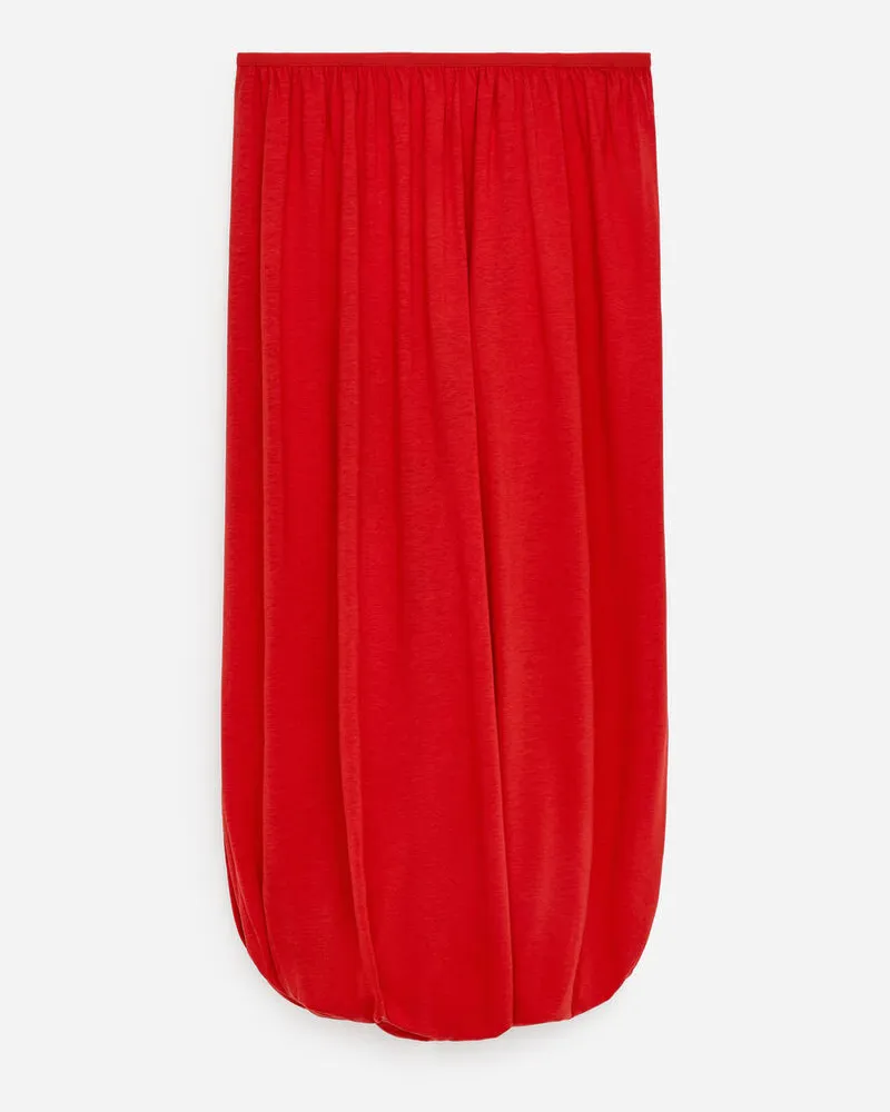 Arket Drapierter Midirock -Rot Rot
