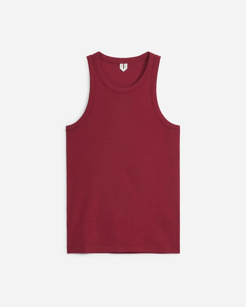 Arket Rippenträgerhemd Mit Racerback - Rot Dunkelrot