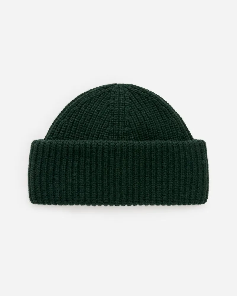 Arket Wollbeanie Mit Doppeltem Umschlag -Grün Grün