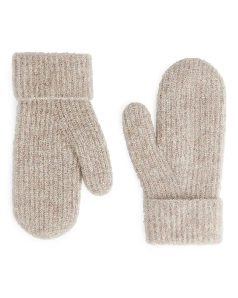 Arket Fäustlinge Aus Wolle Und Alpakawolle - Beige Beige