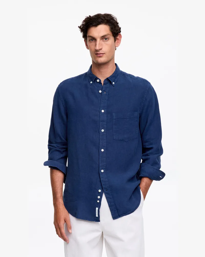 Arket Lockeres Leinenhemd -Blau Blau