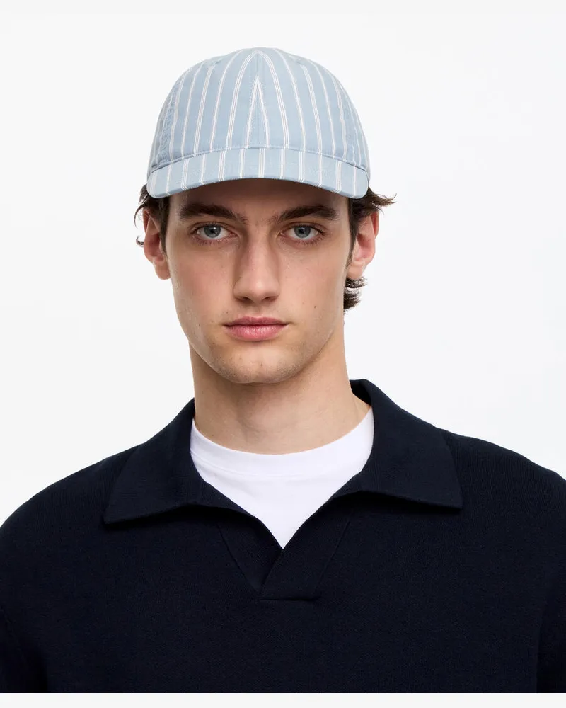 Arket Baseballkappe Aus Popeline -Blau Blau