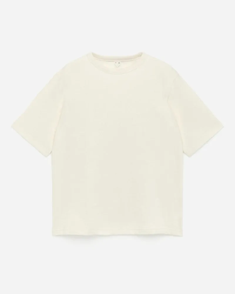 Arket Lockeres Bouclé-T-Shirt -Weiß Weiß