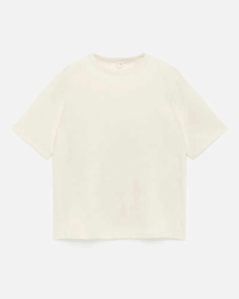 Arket Lockeres Bouclé-T-Shirt -Weiß Weiß