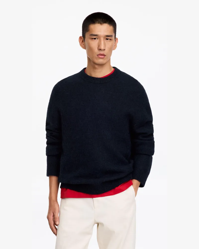 Arket Pullover Aus Alpaka- Und Merinowolle -Blau Blau
