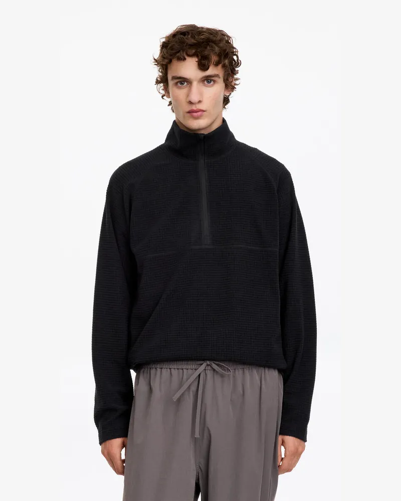 Arket ARKET ACTIVE Pullover Mit Kurzem Reißverschluss -Schwarz Schwarz