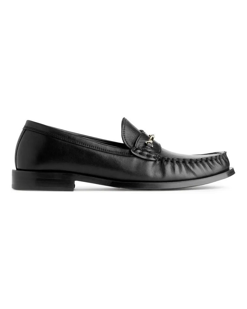 Arket Loafer aus Leder Schwarz