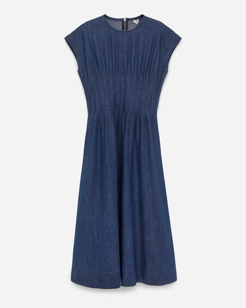 Arket Denimkleid Mit Falten -Blau Blau