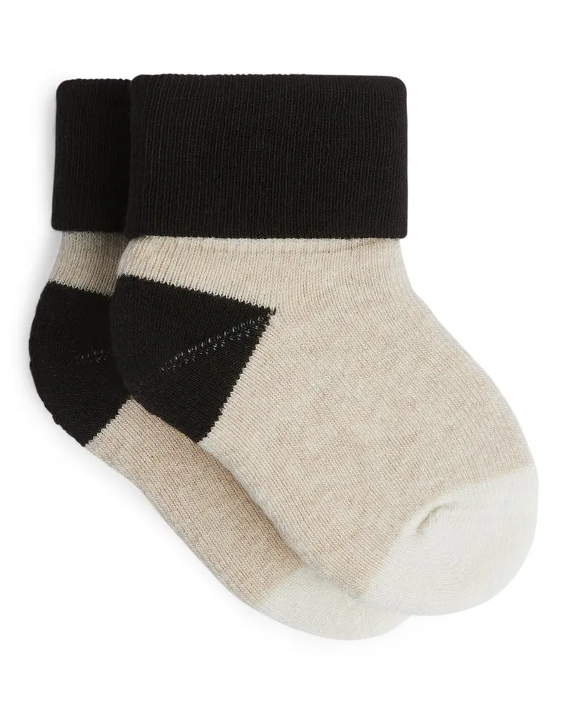 Arket Frottee-Socken - Beige|Schwarz|Mehrfarbig|Weiß Schwarz