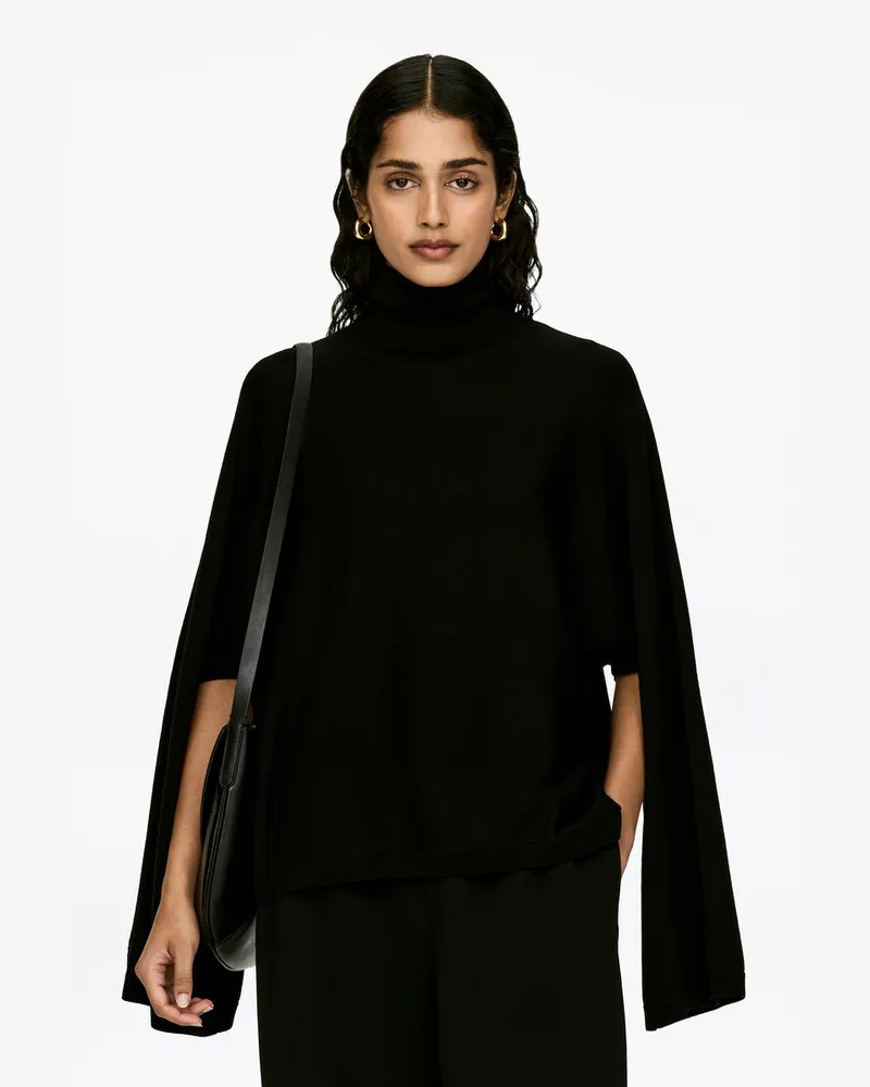 Arket Rollkragenpullover Aus Merinowolle -Schwarz Schwarz