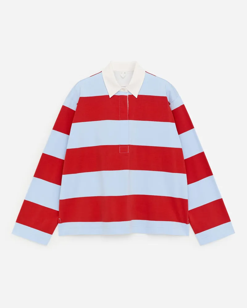 Arket Poloshirt Aus Baumwolle -Blau Blau