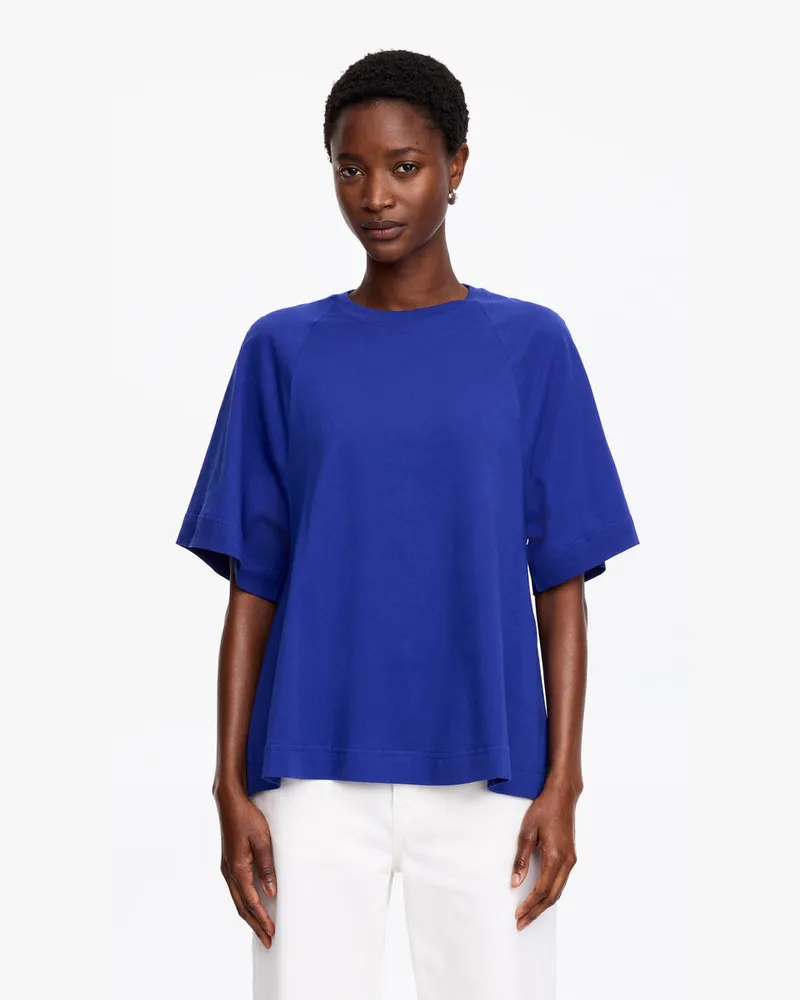 Arket Baumwoll-T-Shirt In A-Linie -Blau Blau