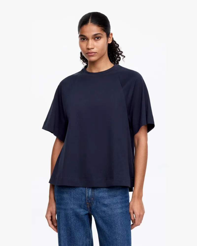 Arket Baumwoll-T-Shirt In A-Linie -Blau Blau