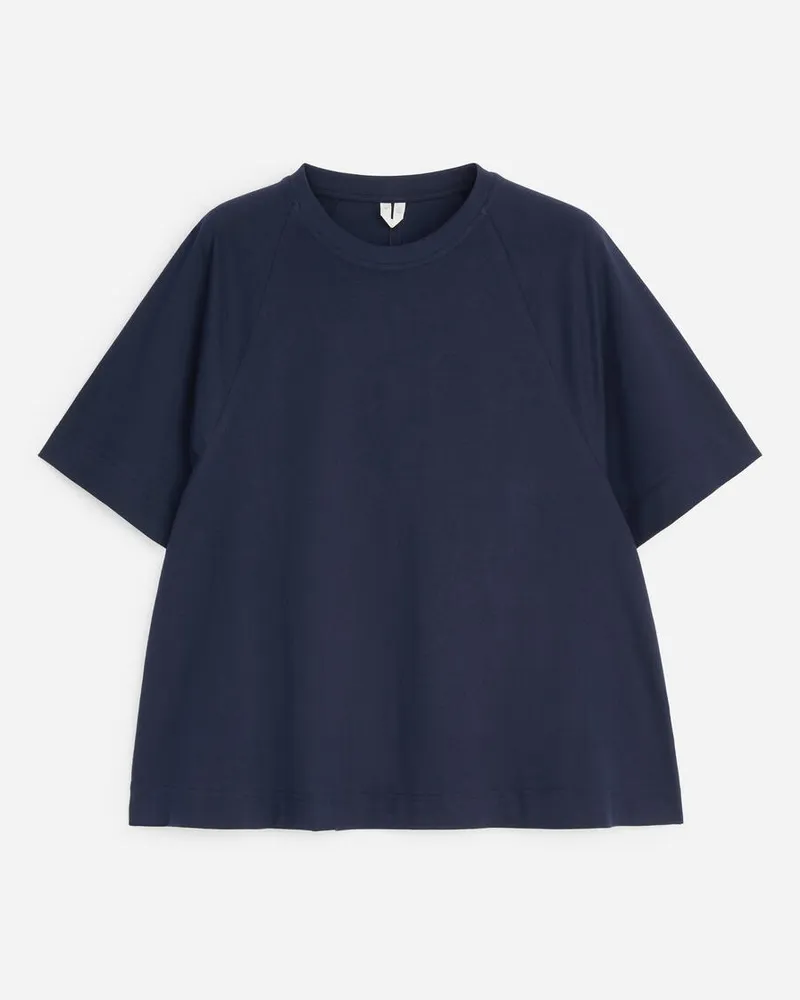 Arket Baumwoll-T-Shirt In A-Linie -Blau Blau