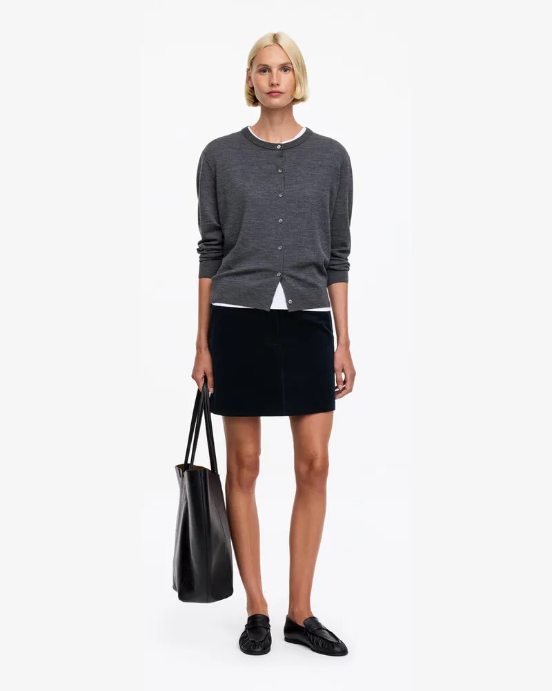 Arket Minirock Aus Cord -Blau Blau