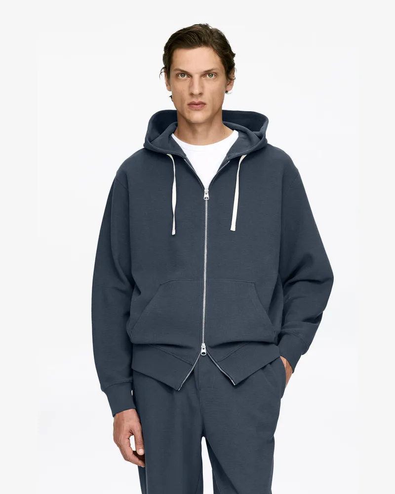 Arket Kapuzenpullover Mit Reißverschluss -Blau Blau