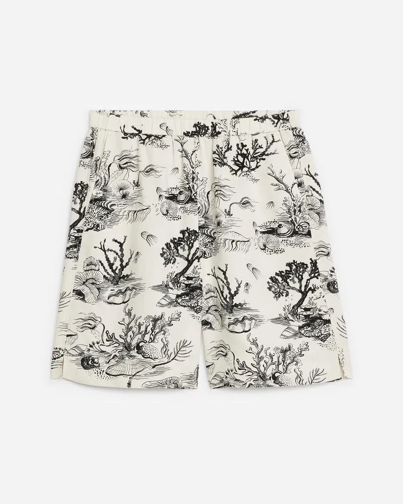 Arket Bedruckte Pull-on-Shorts -Schwarz Schwarz