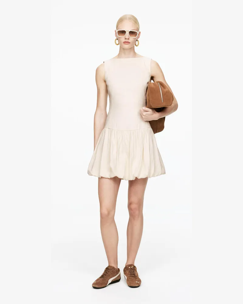 Arket Kleid Mit Bubble-Saum -Beige Beige