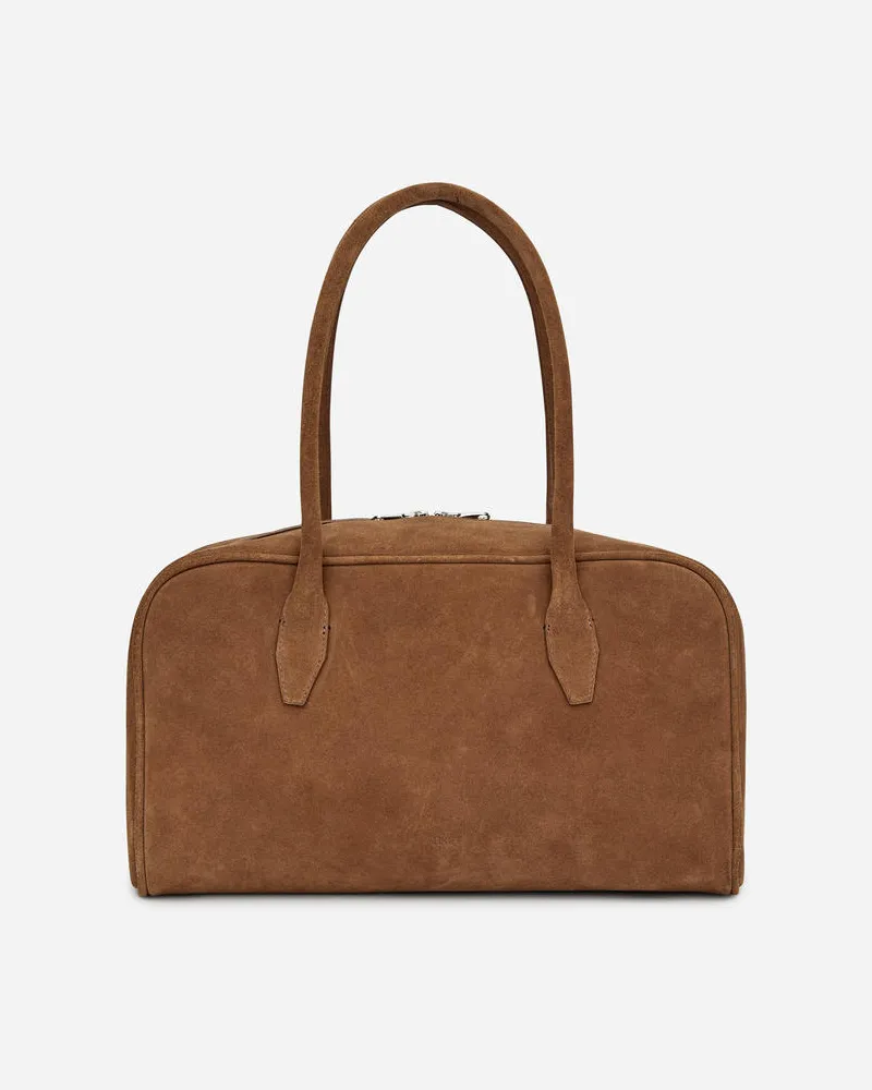 Arket Bowlingtasche Aus Veloursleder - Braun Braun