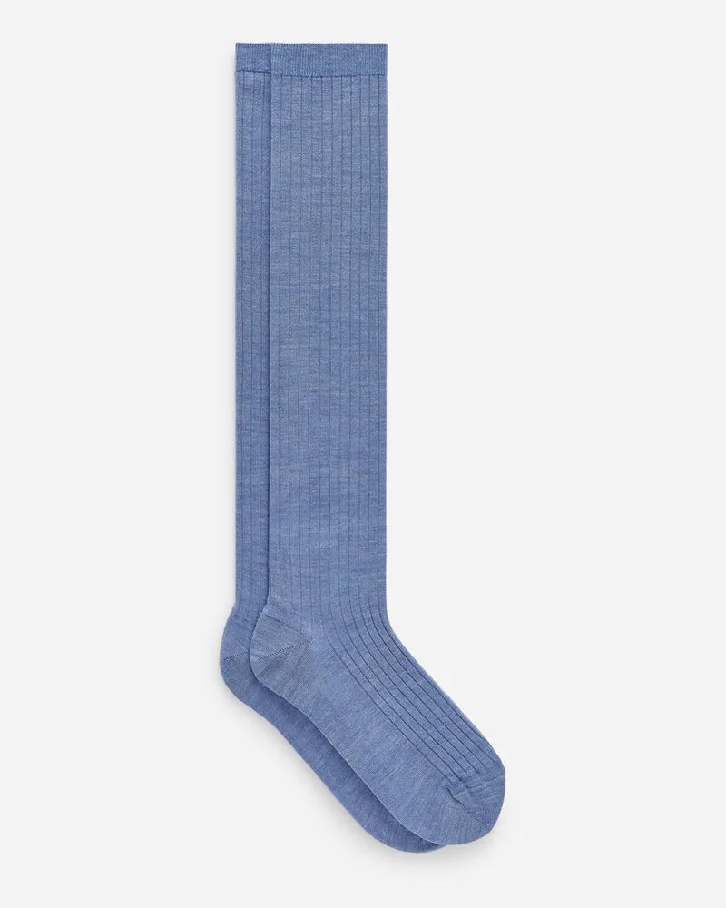 Arket Kniestrümpfe Aus Seidenmischung -Blau Blau