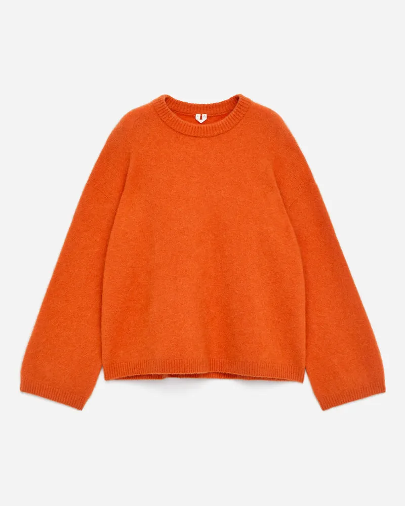 Arket Pullover Aus Alpakawolle Und Wolle -Orange Orange