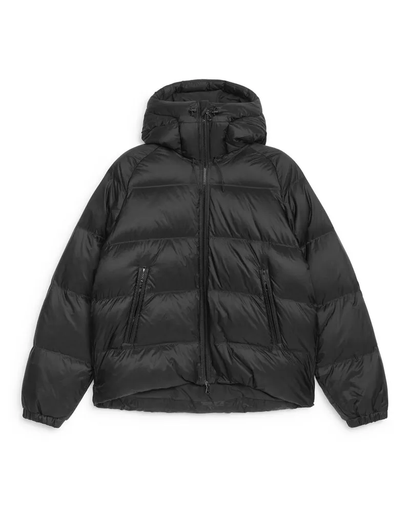 Arket Sportliche Upcycled Down™ Jacke - Schwarz Schwarz