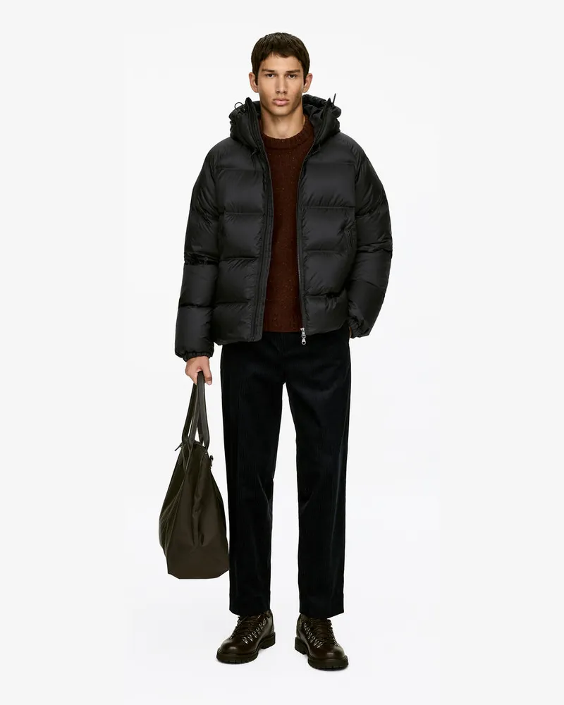 Arket Sportliche Upcycled Down™ Jacke -Schwarz Schwarz