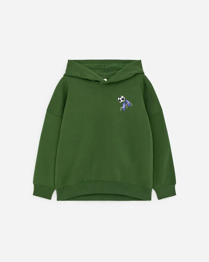 Arket Schweres Kapuzensweatshirt -Grün Grün