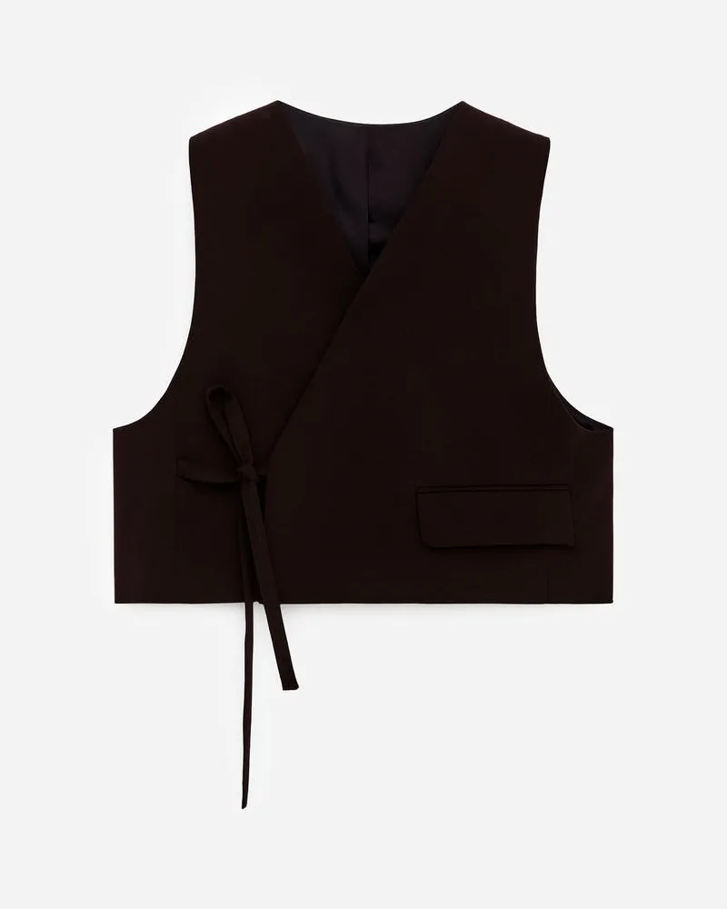 Arket Cropped-Weste -Braun Braun